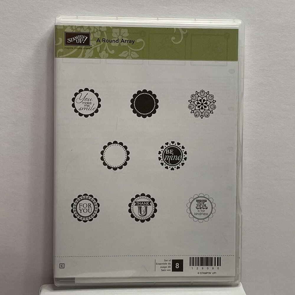 Stampin Up A Round Array Rubber Stamps Set of 8 #129090 Stampin' Stamping